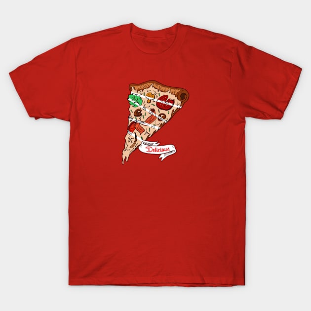 DELICIOUS PIZZA T-Shirt by snowhoho